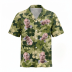 Personalized Face Camouflage Hibiscus Custom Hawaiian Shirt