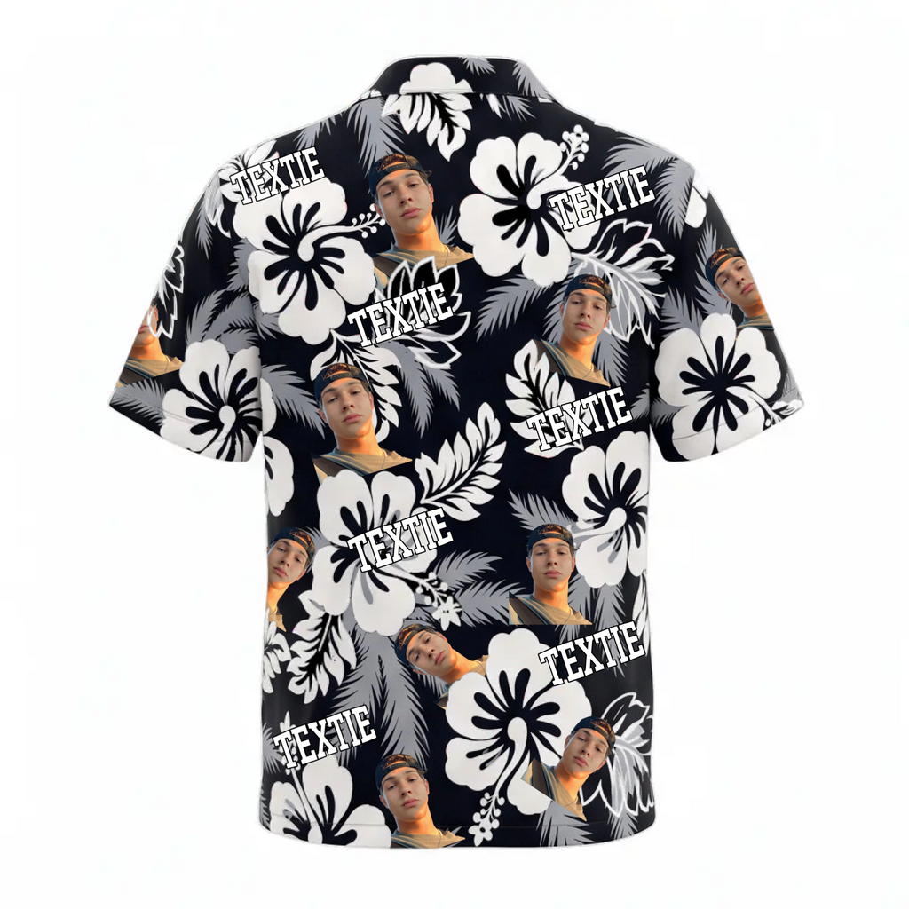 Personalized Face Midnight Vintage Paradise Custom Hawaiian Shirt