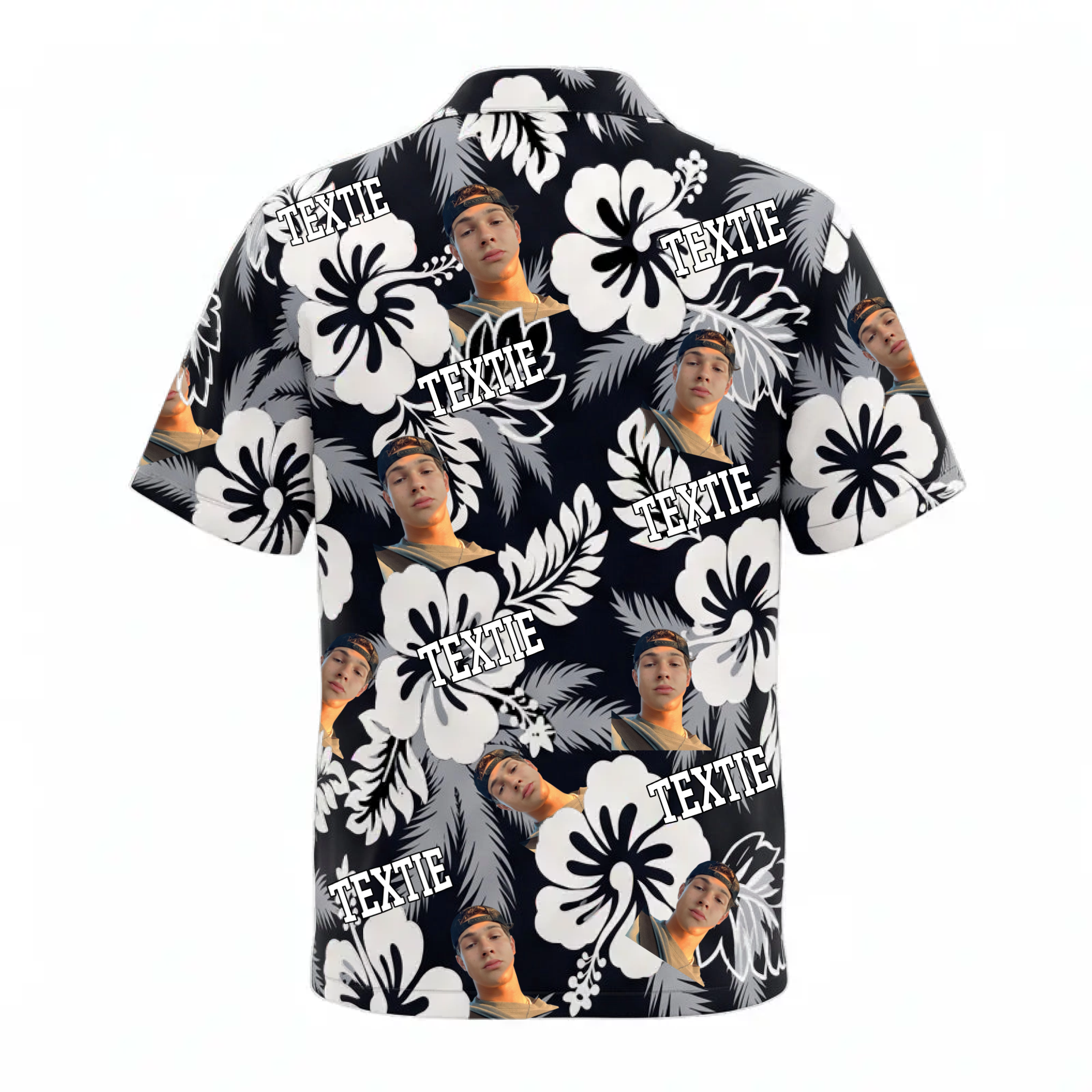 Personalized Face Midnight Vintage Paradise Custom Hawaiian Shirt