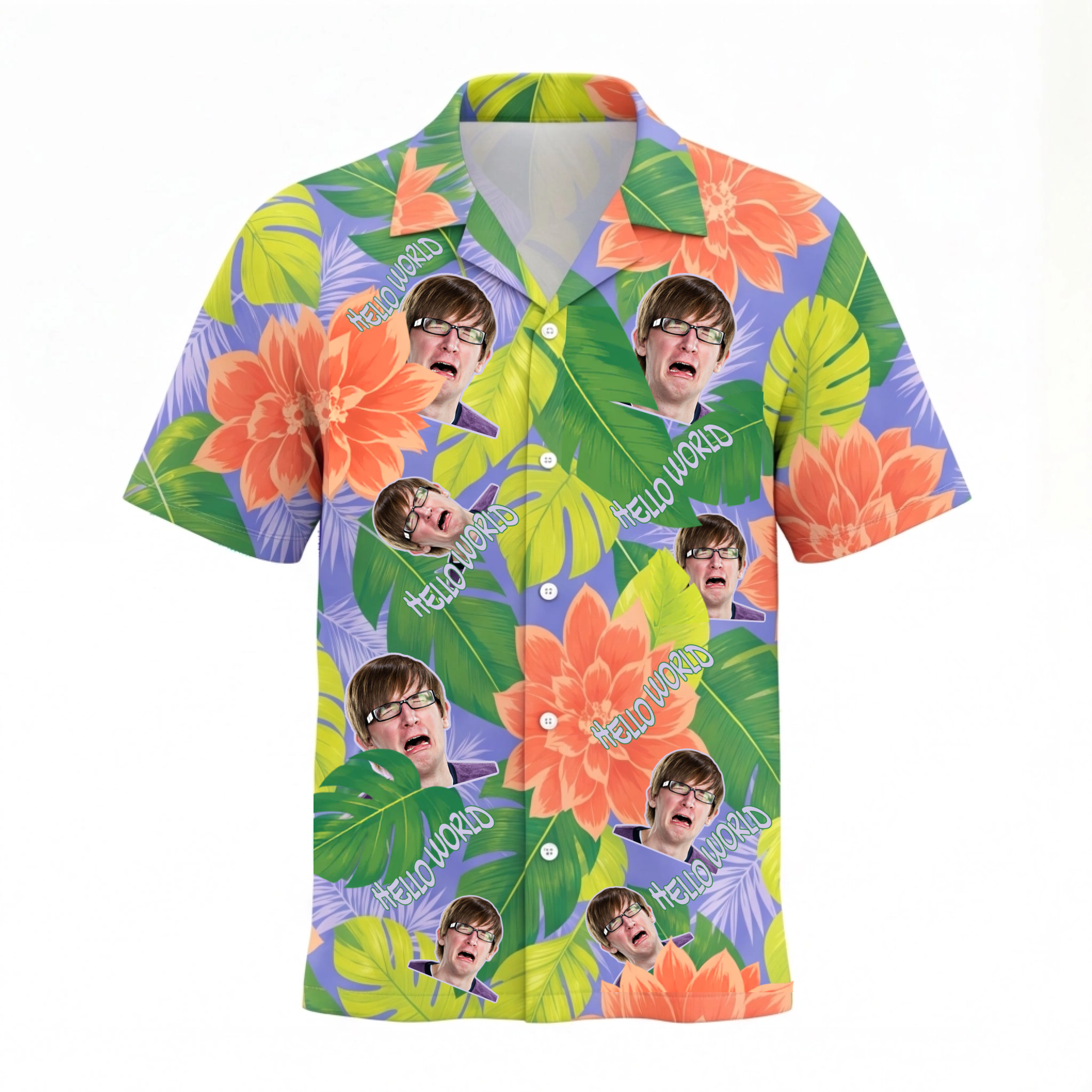 Personalized Face The Office Beach Day Custom Hawaiian Shirt