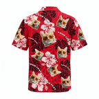 Personalized Face Polynesian Red Custom Hawaiian Shirt