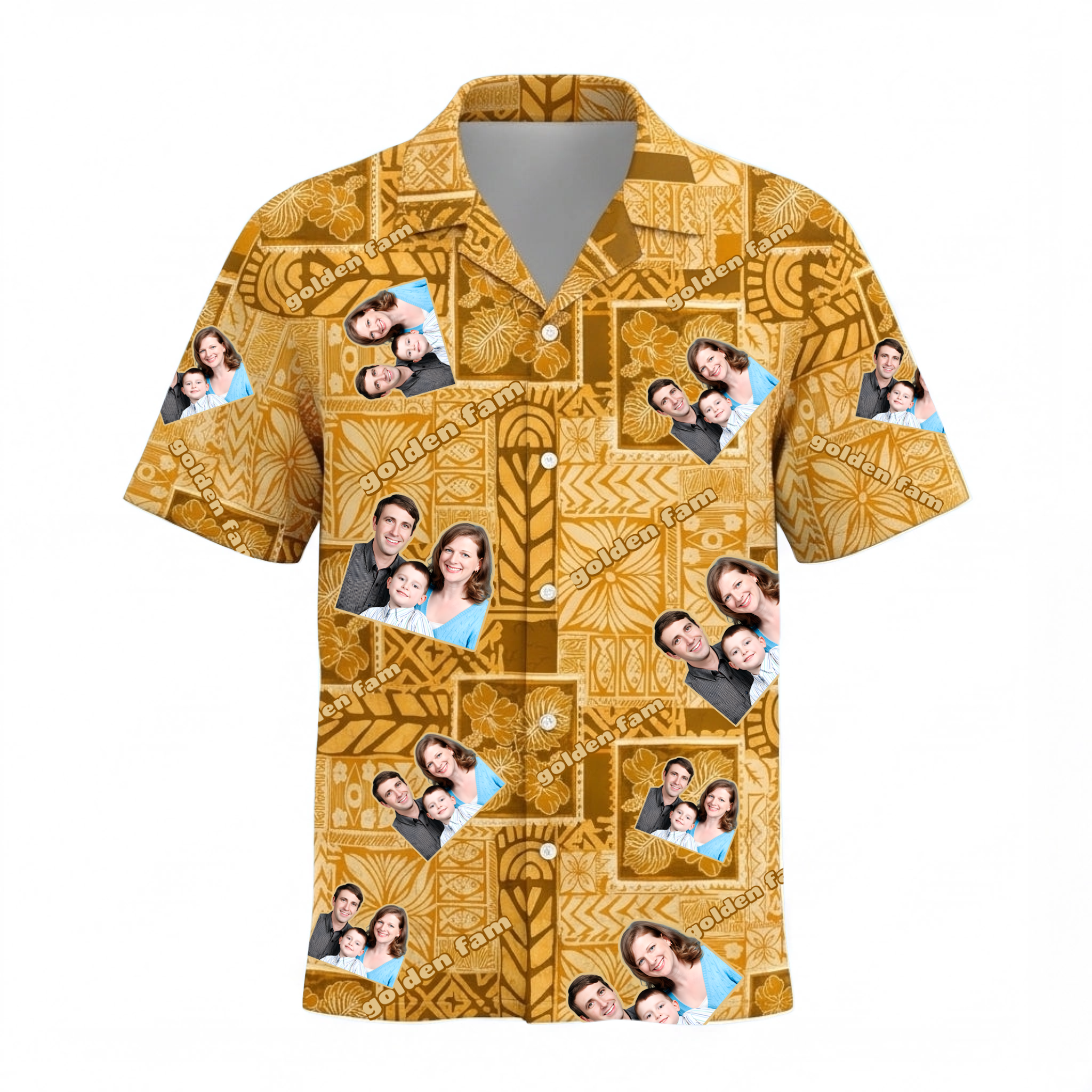 Hawaiian Tribal Golden Vintage Hawaiian Shirt