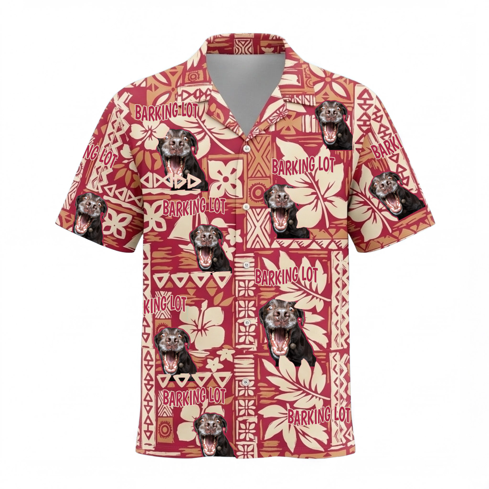 Personalized Face Oldie Sunset Color Beach Tribal Custom Hawaiian Shirt