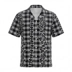 Hawaii Palaka Lei Black Hawaiian Shirt