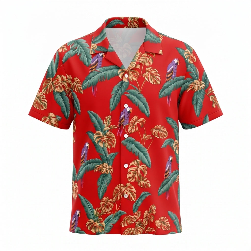 Thomas Magnum PI Red Hawaiian Shirt