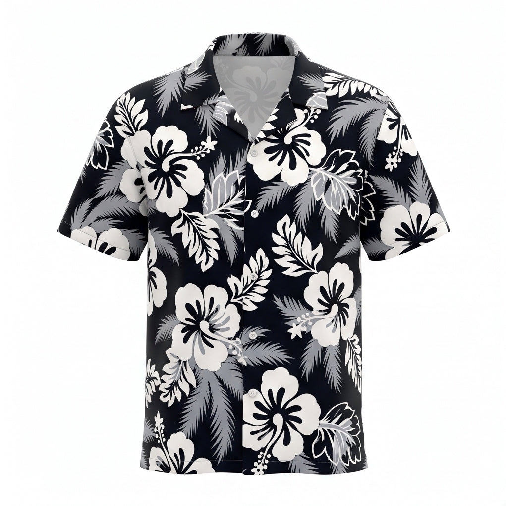 Personalized Face Midnight Vintage Paradise Custom Hawaiian Shirt