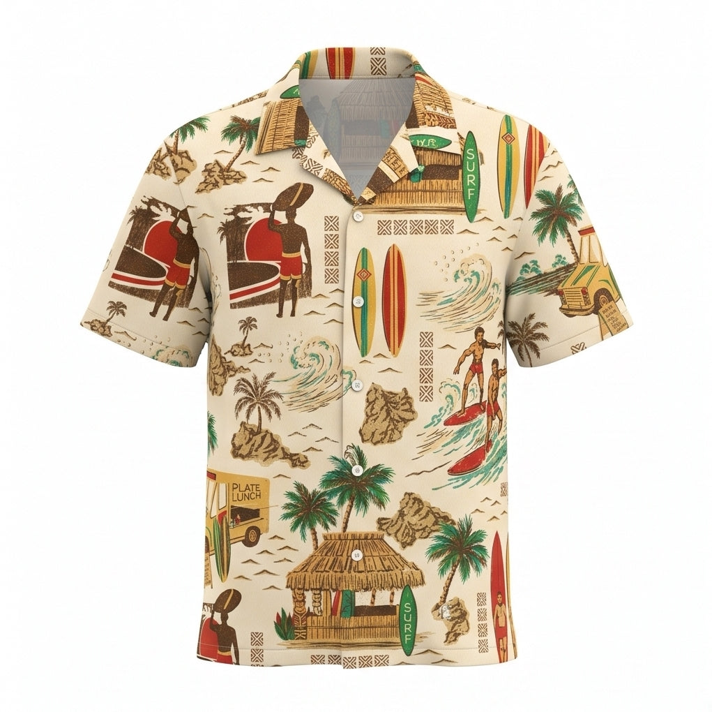 Vintage Surfing Hawaiian Shirt
