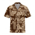 Fiji Tapa Brown Hawaiian Shirt