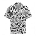 New Zealand Maori Black White Hawaiian Shirt