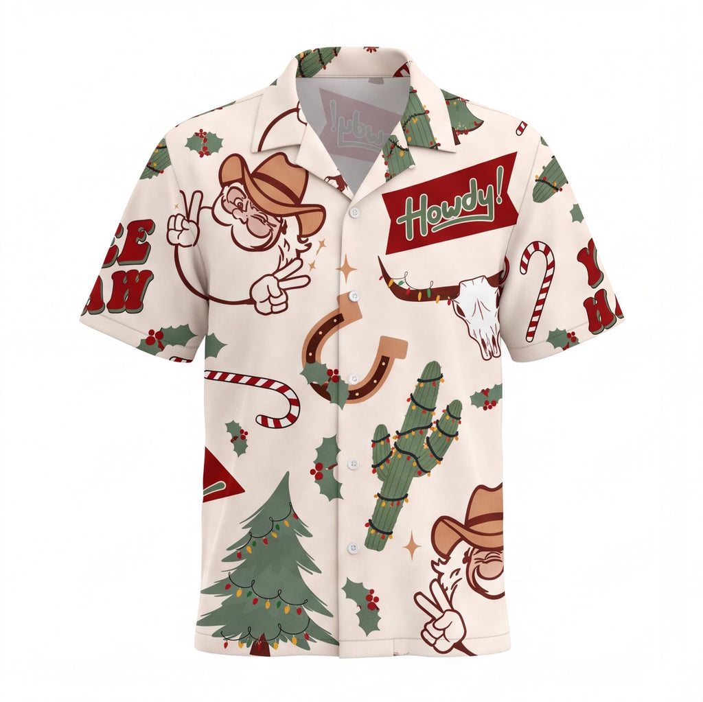 Christmas Cowboy Santa Hawaiian Shirt