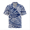 Polynesian Blue Palm Hawaiian Shirt