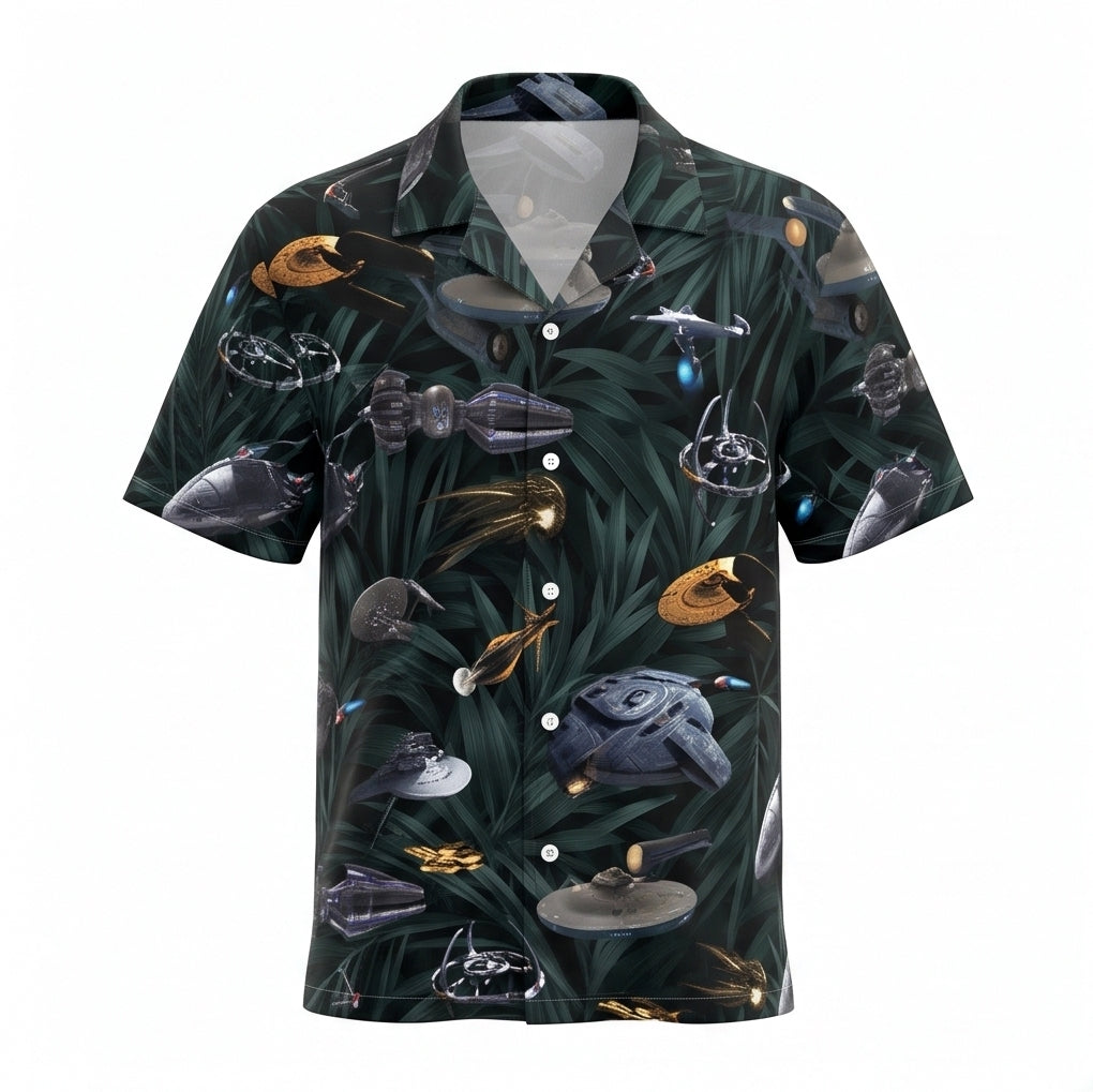 Star Trek Space Ships Hawaiian Shirt