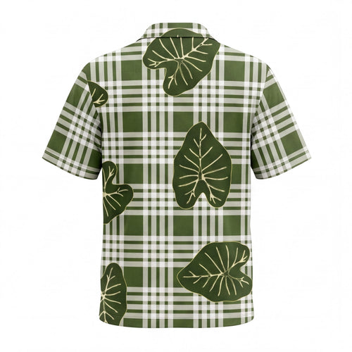 Hawaii Palaka Kalo Green Hawaiian Shirt