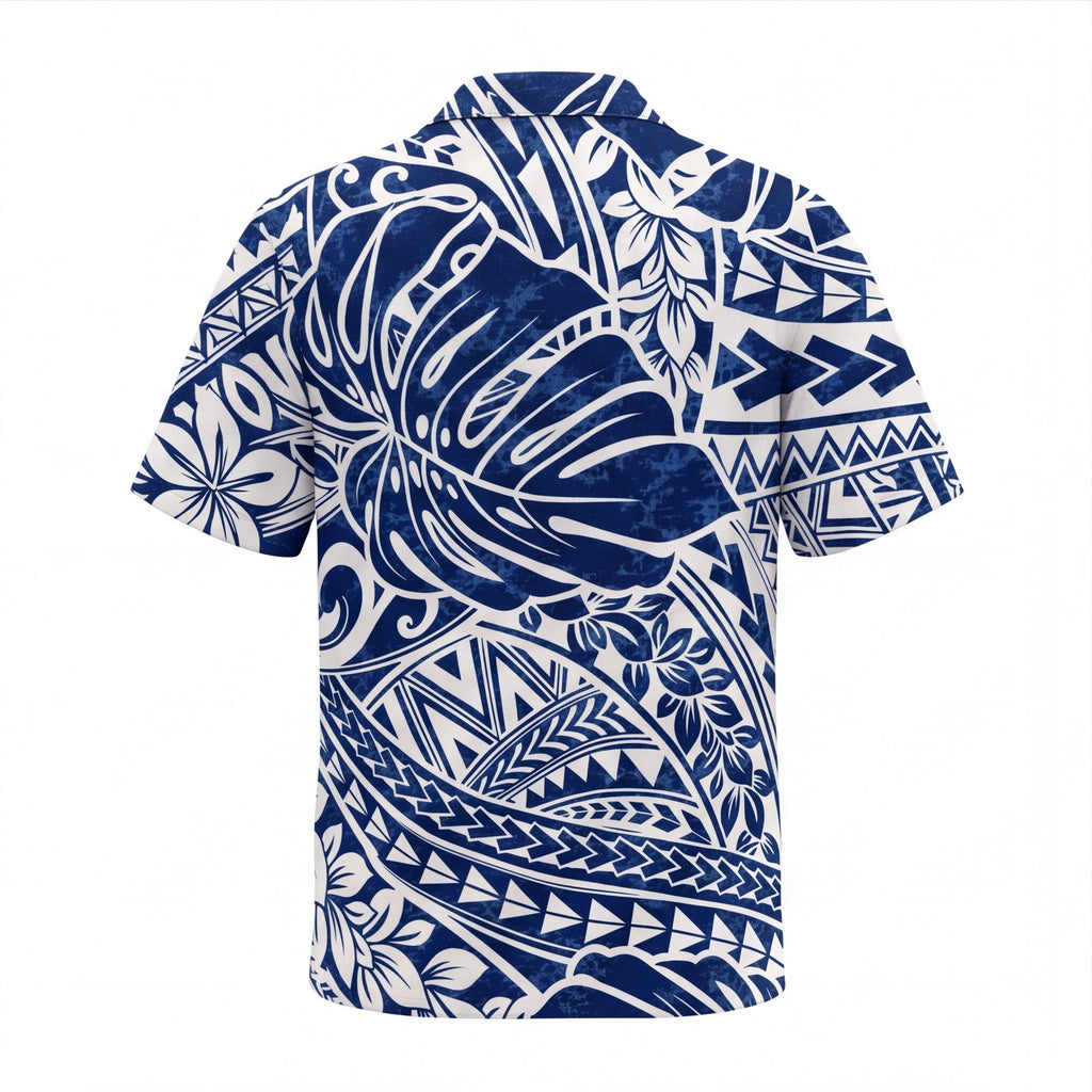 Polynesian Blue Palm Hawaiian Shirt