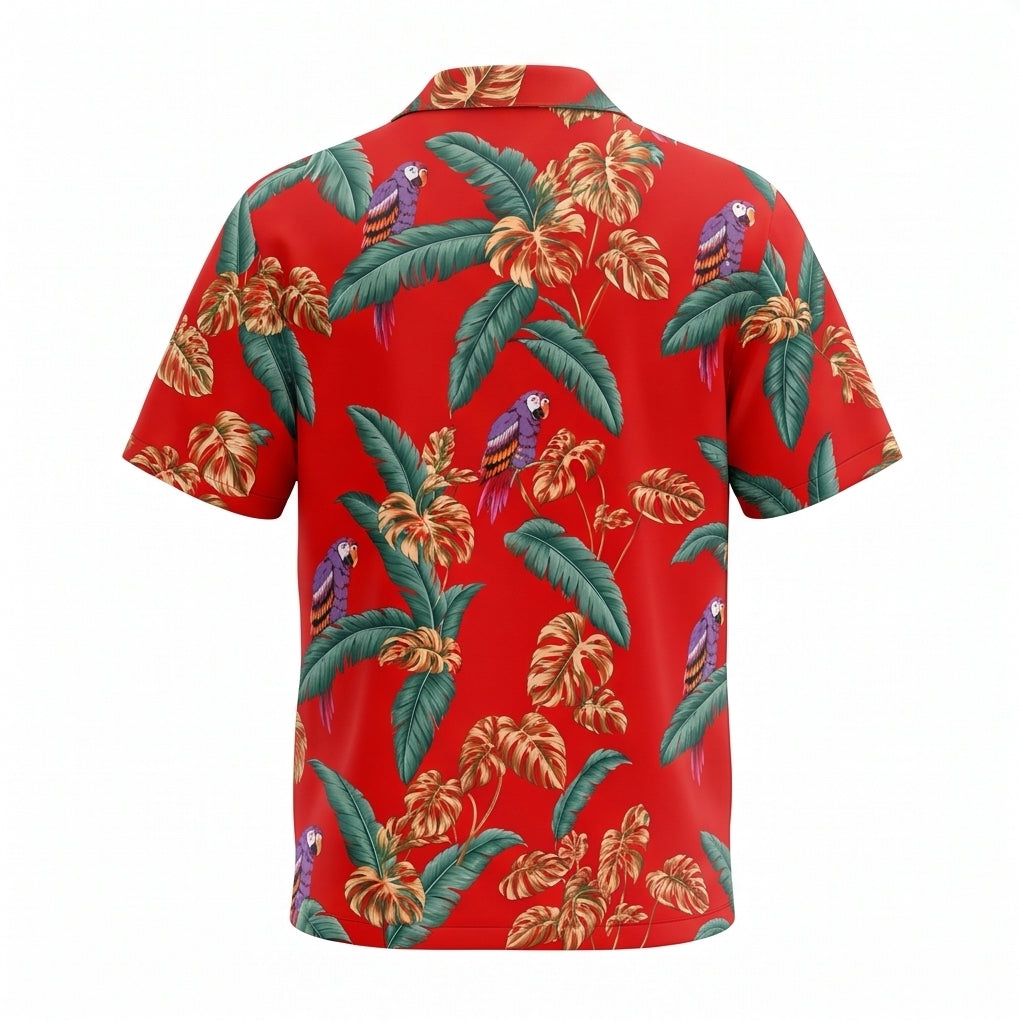 Thomas Magnum PI Red Hawaiian Shirt