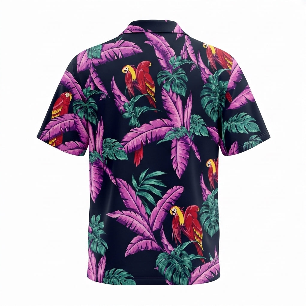 Thomas Magnum PI Black Hawaiian Shirt