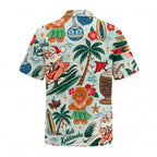 Hawaiian Santa Surfing Mele Kalikimaka Hawaiian Shirt