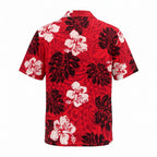 Personalized Face Polynesian Red Custom Hawaiian Shirt