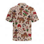 Yeehaw Ginger Bread Christmas Cowboy Hawaiian Shirt