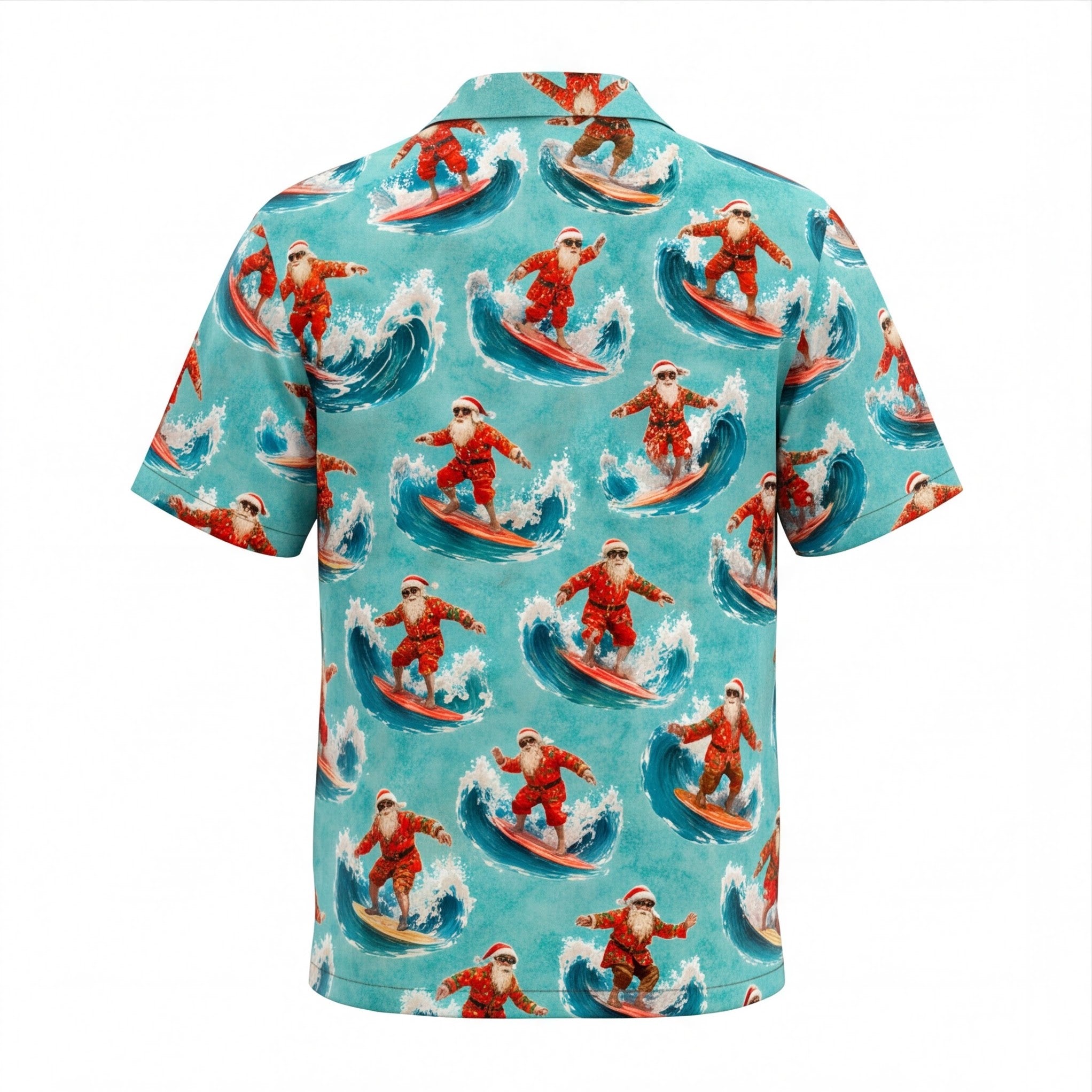 Santa Surfing Club Hawaiian Shirt