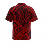 New Zealand Polynesian Red Koru Hawaiian Shirt
