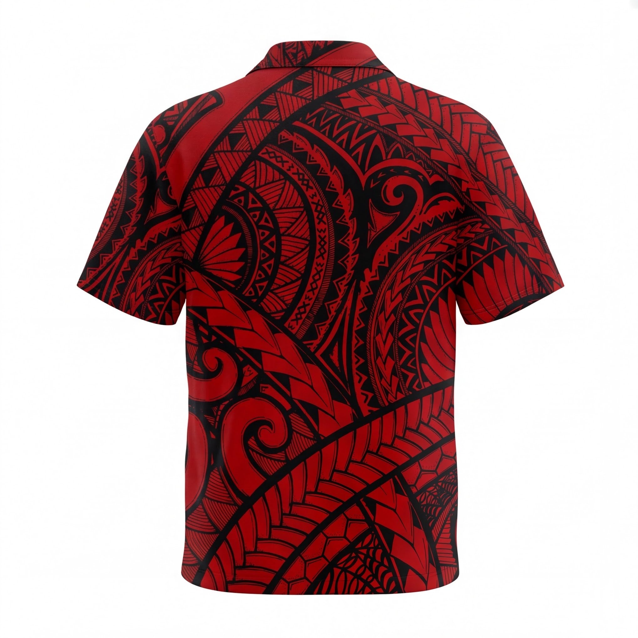 New Zealand Polynesian Red Koru Hawaiian Shirt