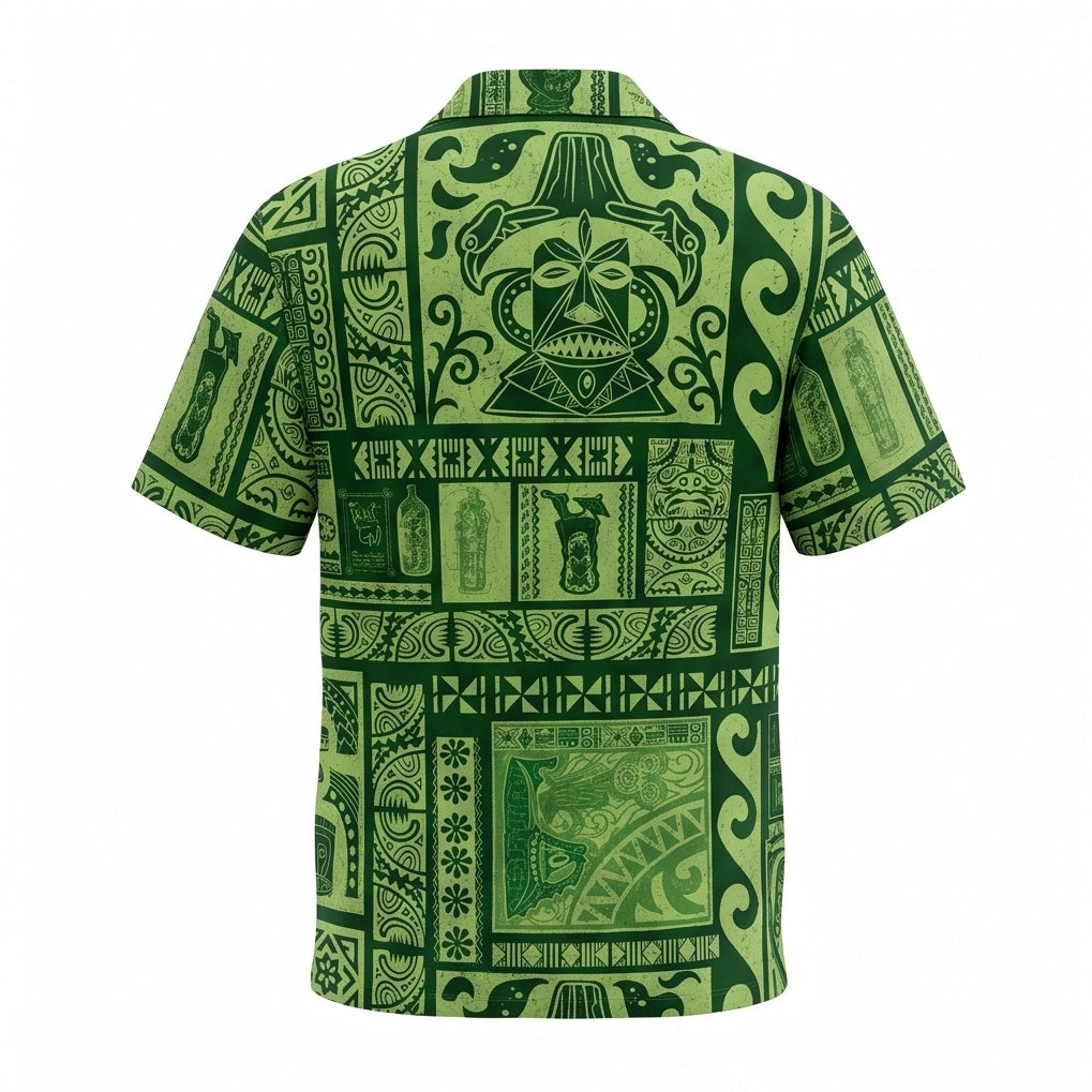 Tahiti Green Hawaiian Shirt