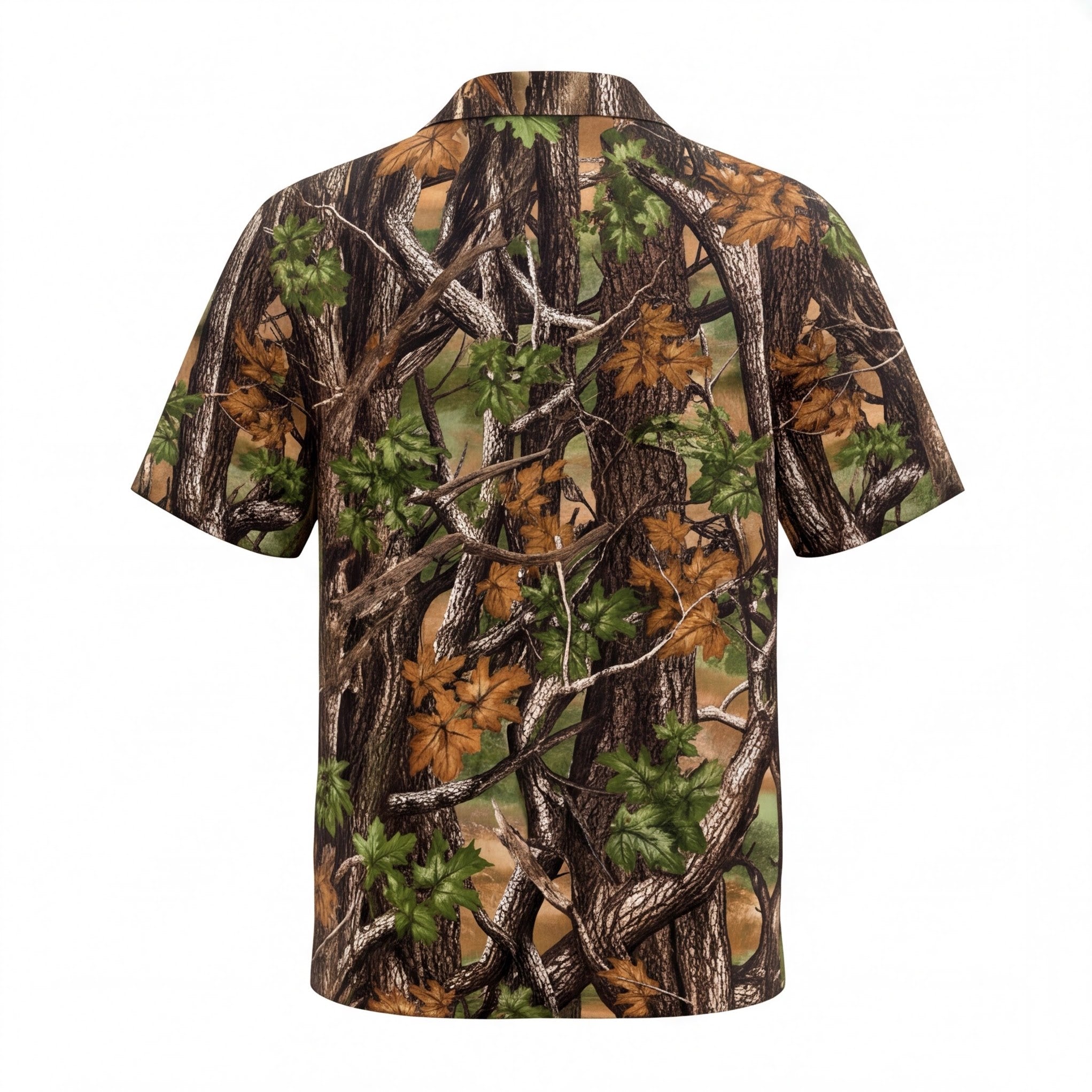 Oakleaves Hunting Camouflage Hawaiian Shirt