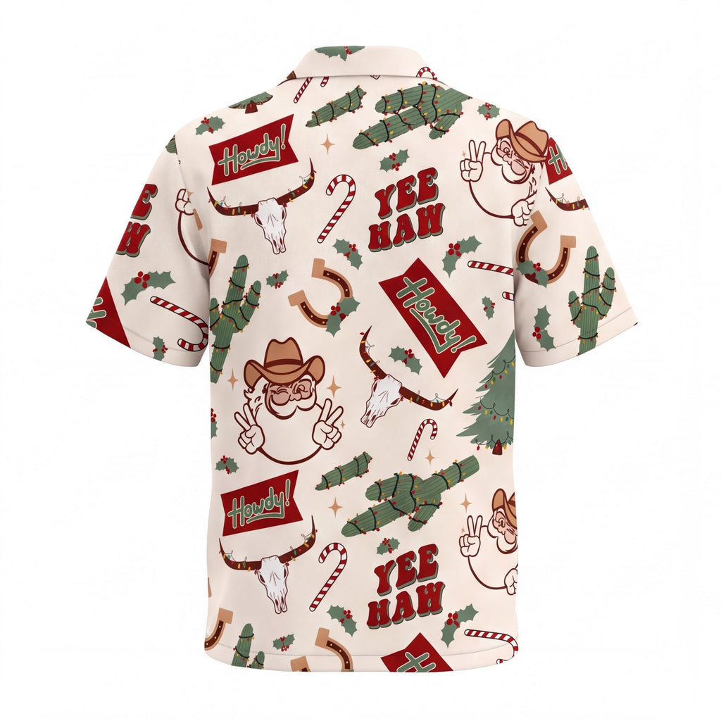 Christmas Cowboy Santa Hawaiian Shirt