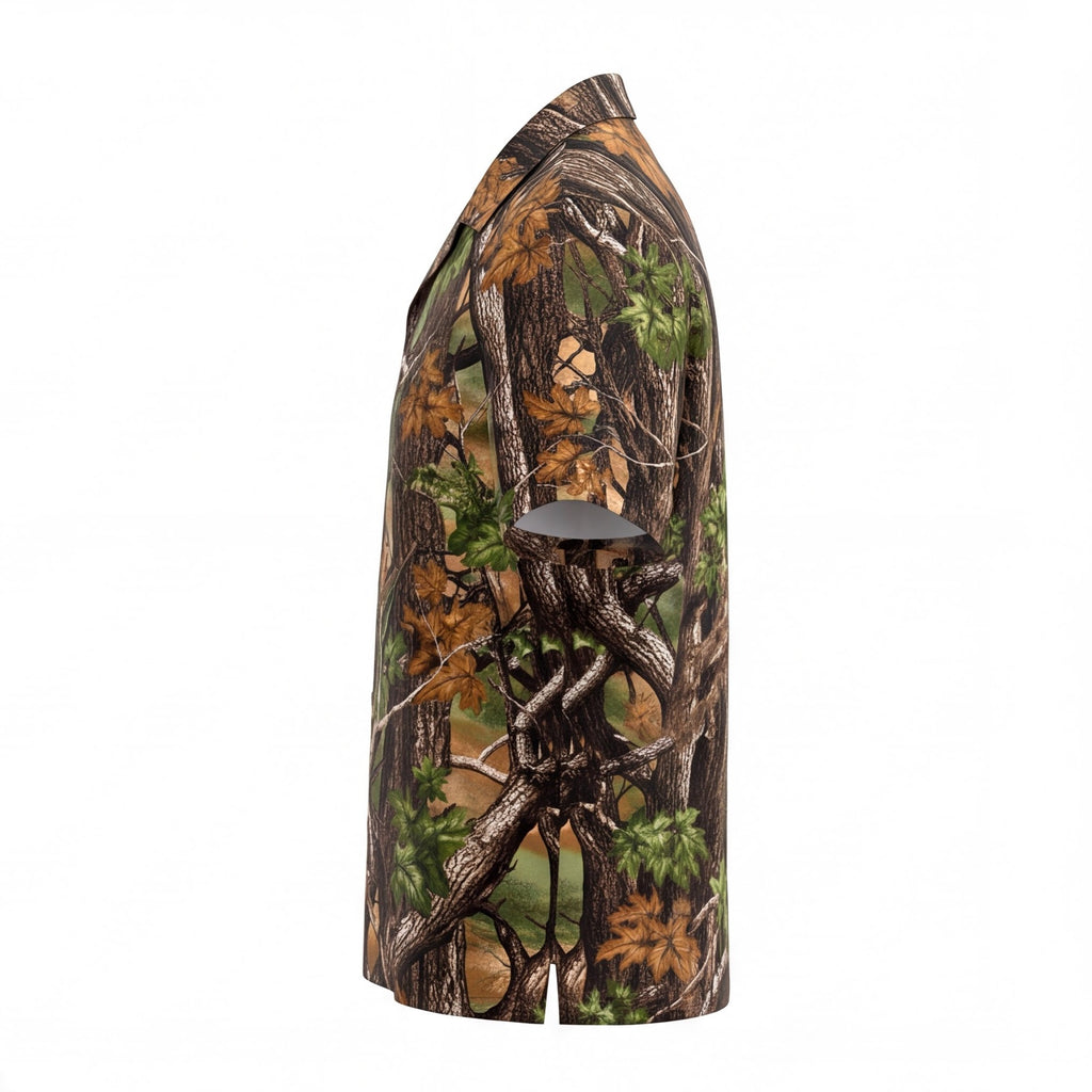 Oakleaves Hunting Camouflage Hawaiian Shirt