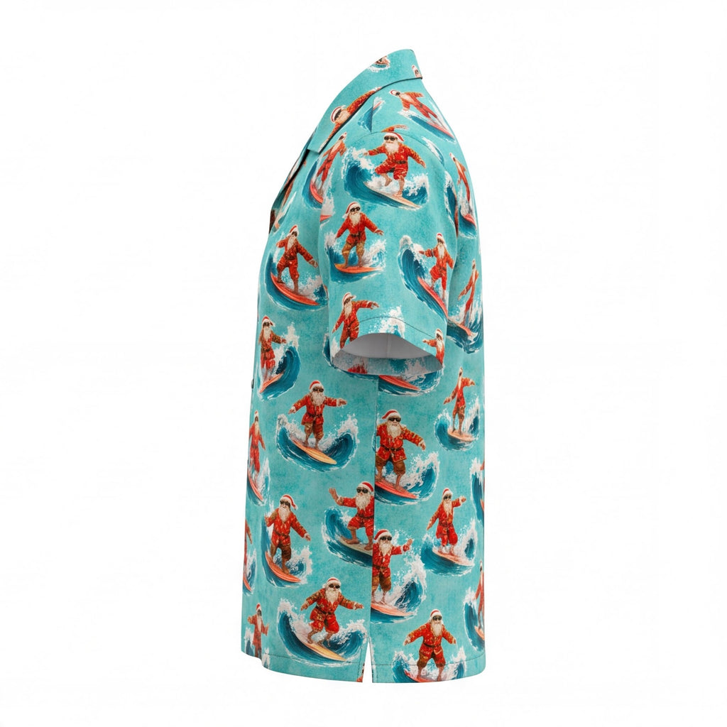 Santa Surfing Club Hawaiian Shirt