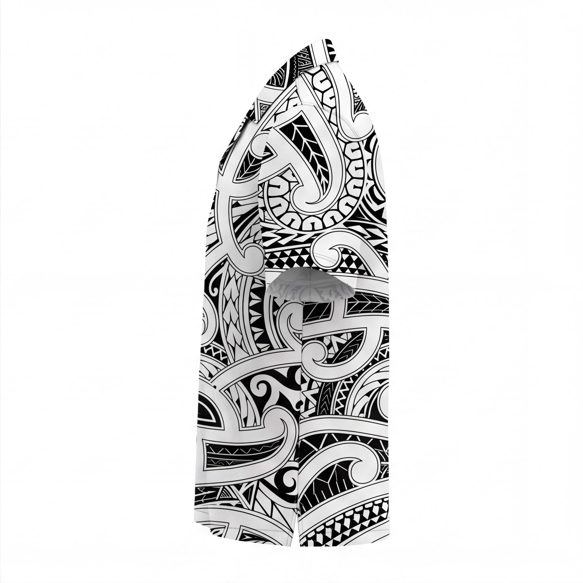 New Zealand Maori Black White Hawaiian Shirt