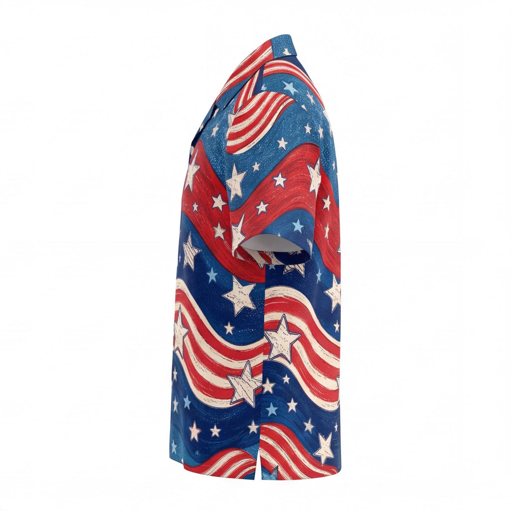 USA Stars and Stripes Hawaiian Shirt