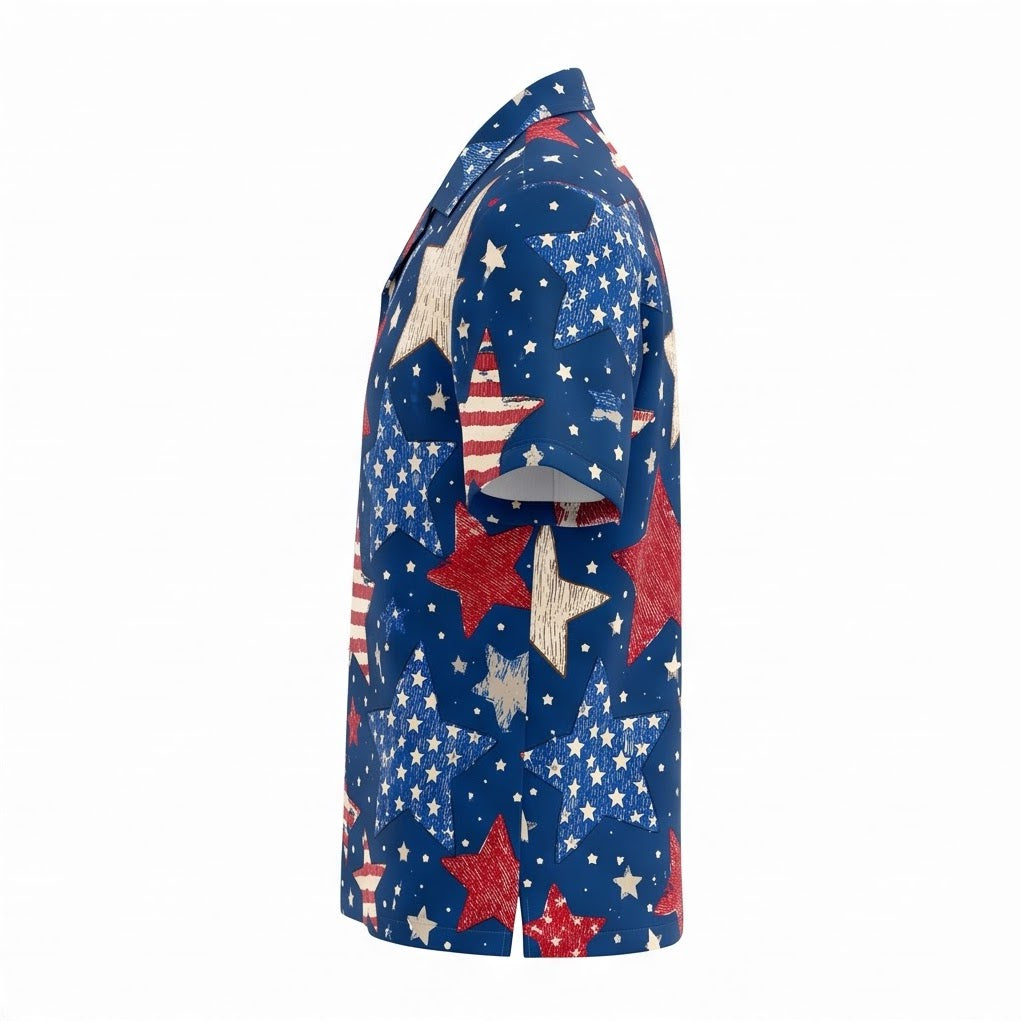 USA Flag Stars Hawaiian Shirt