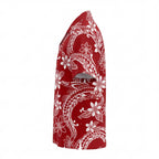 Red Polynesian Floral Hawaiian Shirt
