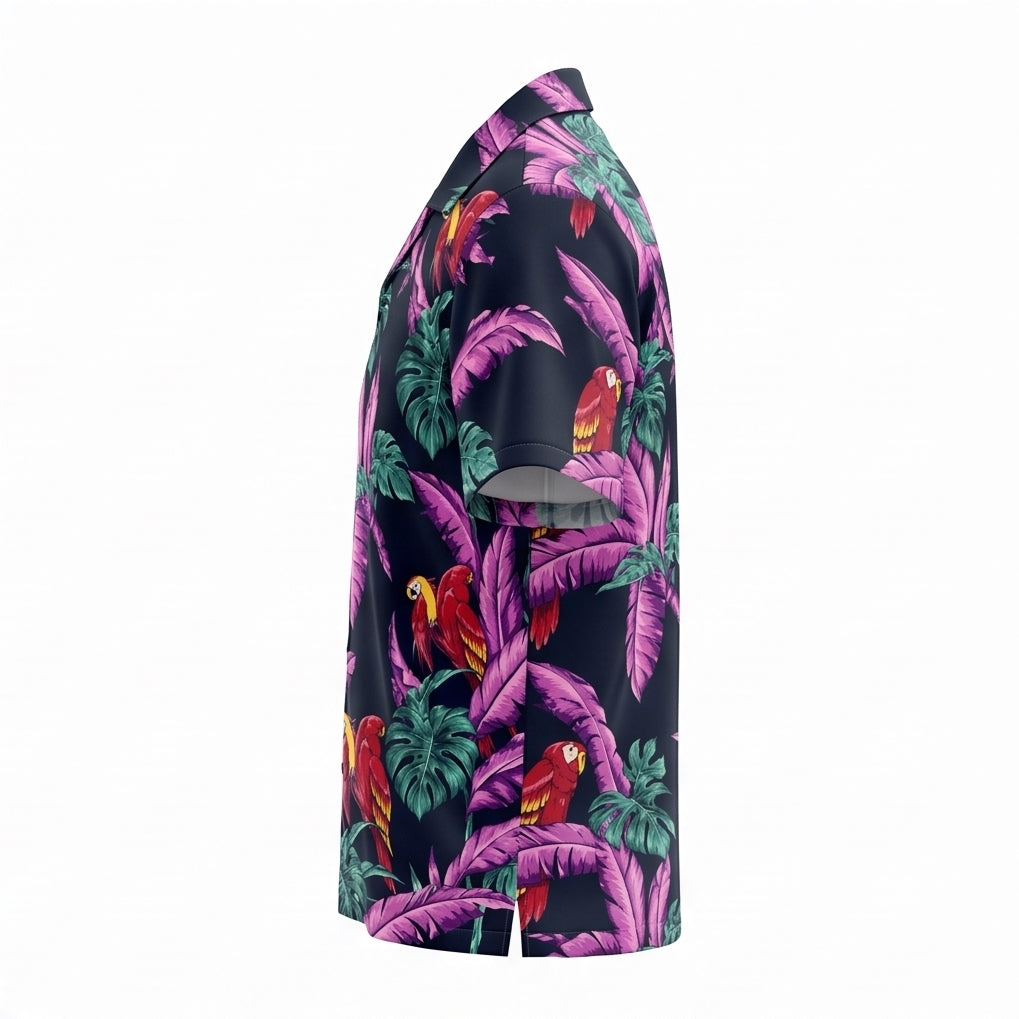 Thomas Magnum PI Black Hawaiian Shirt
