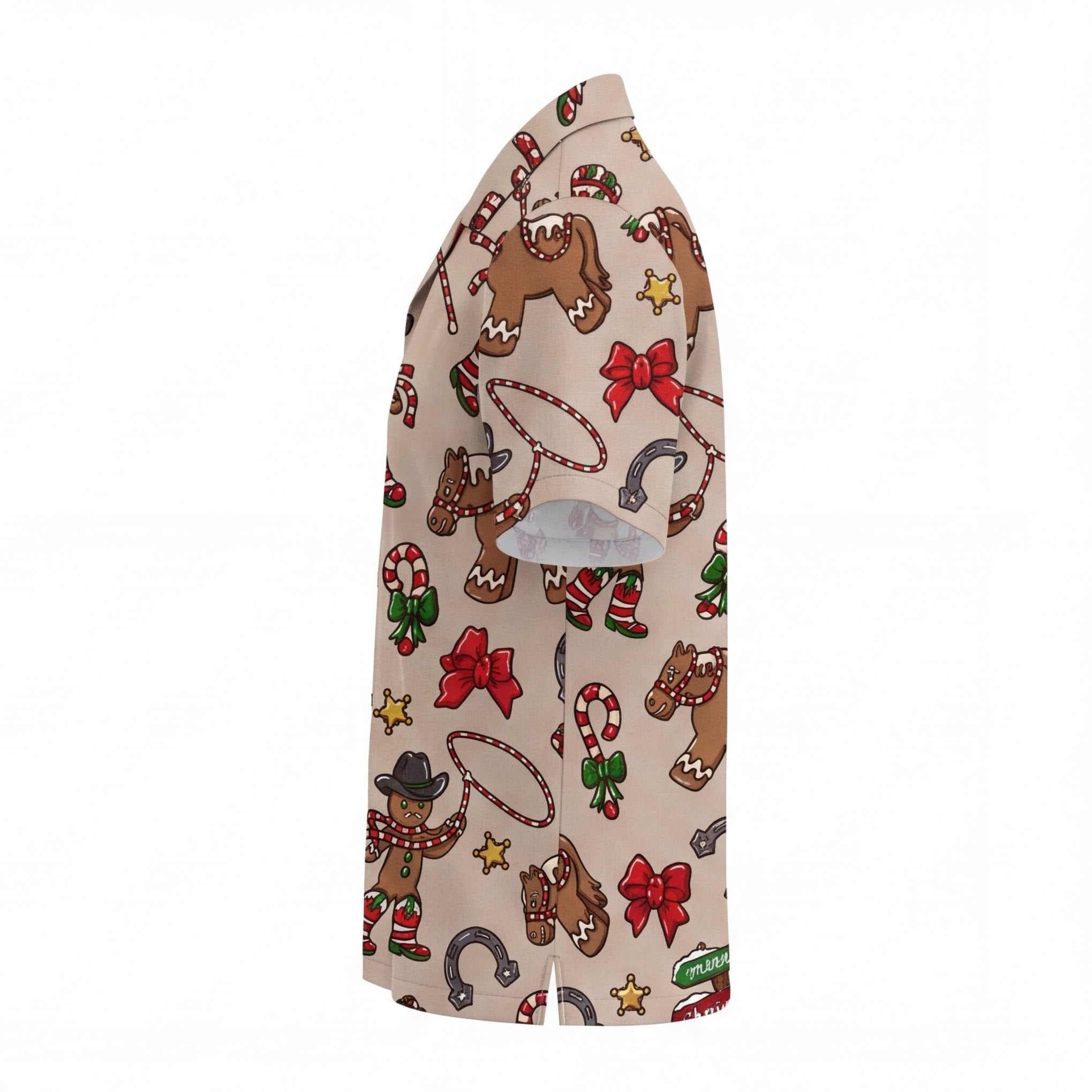 Yeehaw Ginger Bread Christmas Cowboy Hawaiian Shirt