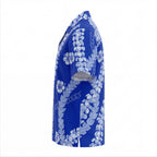 Hawaiian Blue Palaka Lei Hawaiian Shirt