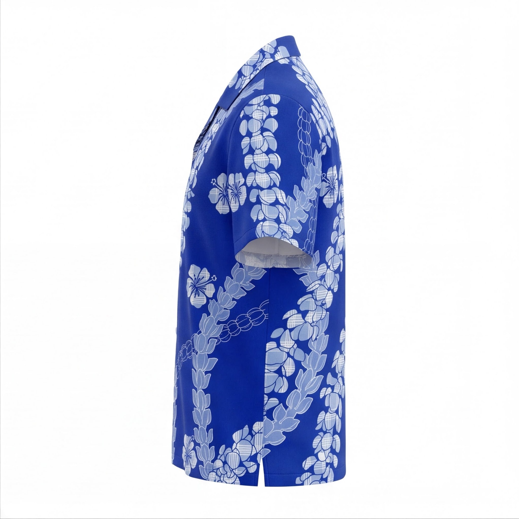 Hawaiian Blue Palaka Lei Hawaiian Shirt