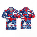 USA Flag Camouflage Hawaiian Shirt