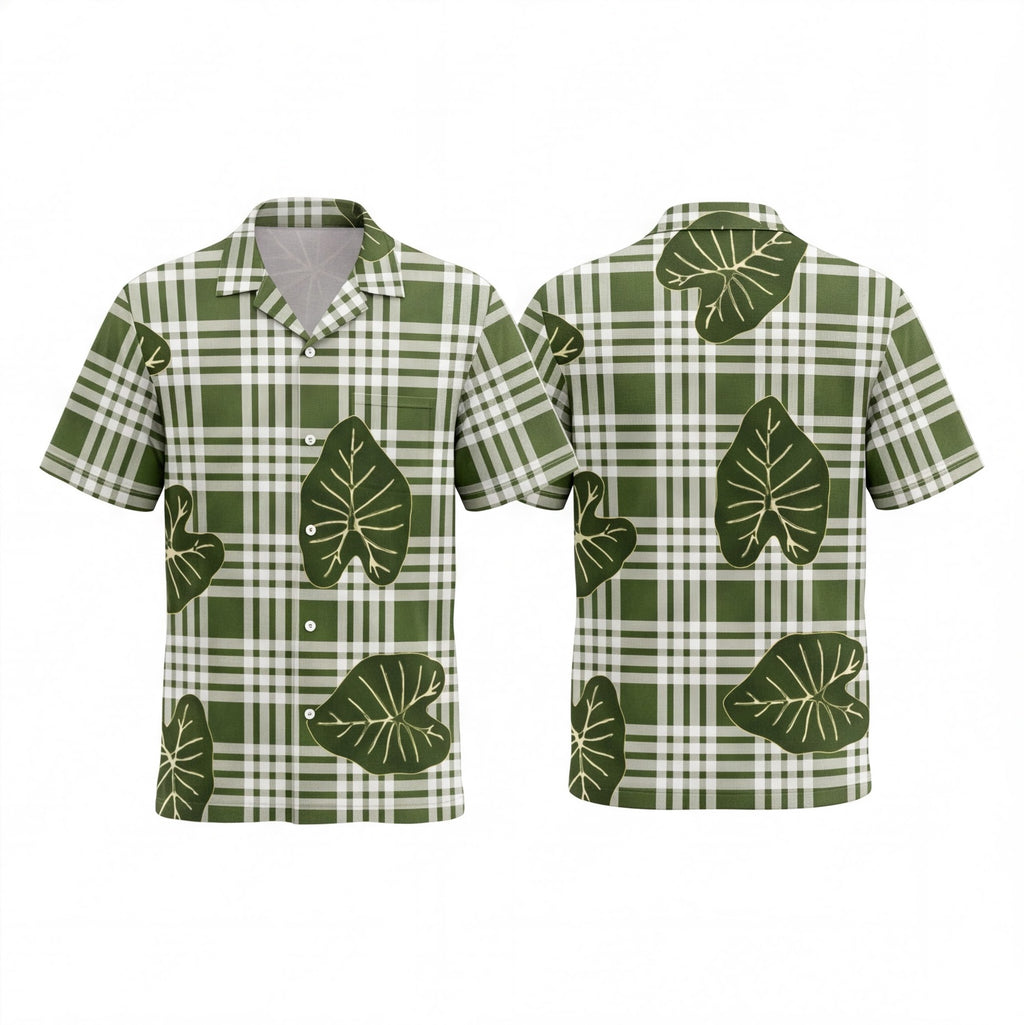 Hawaii Palaka Kalo Green Hawaiian Shirt