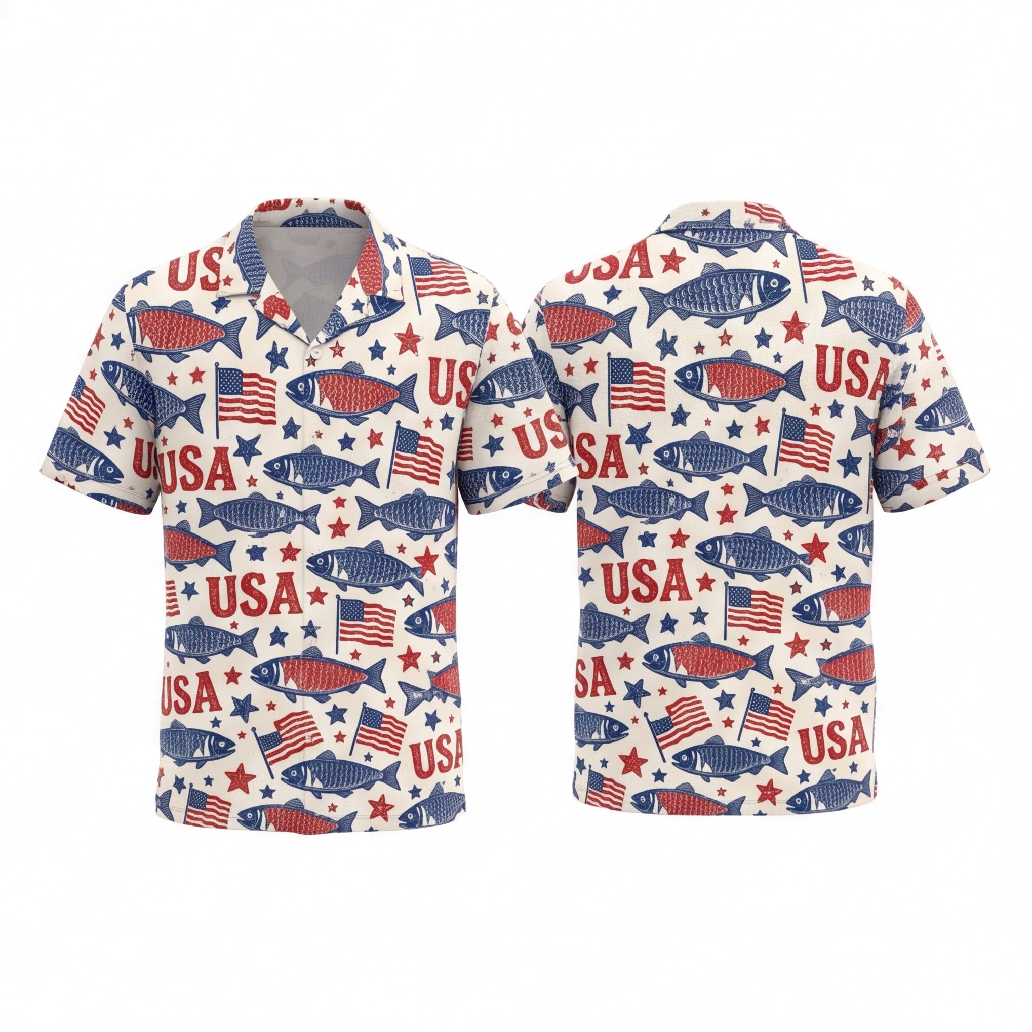 USA Fishing Hawaiian Shirt