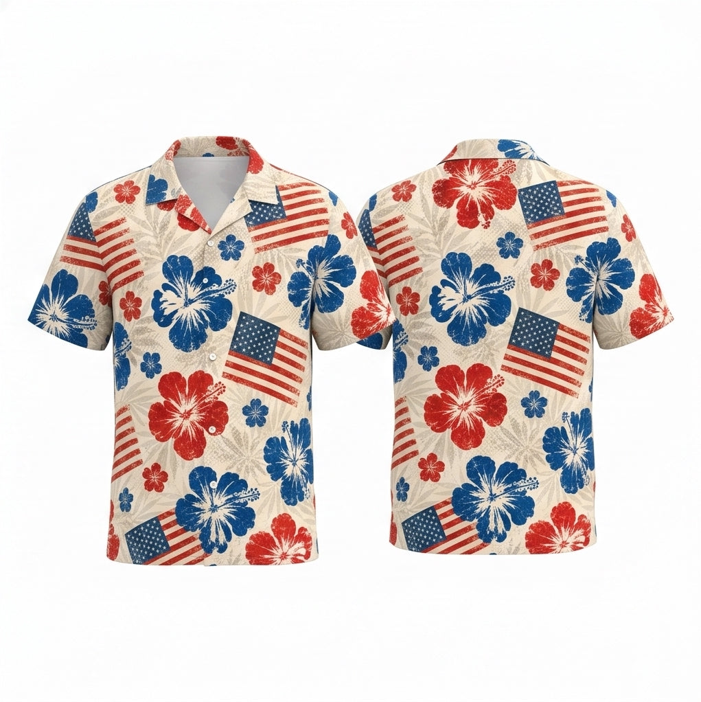 4th of July - USA Hawaiian Shirt