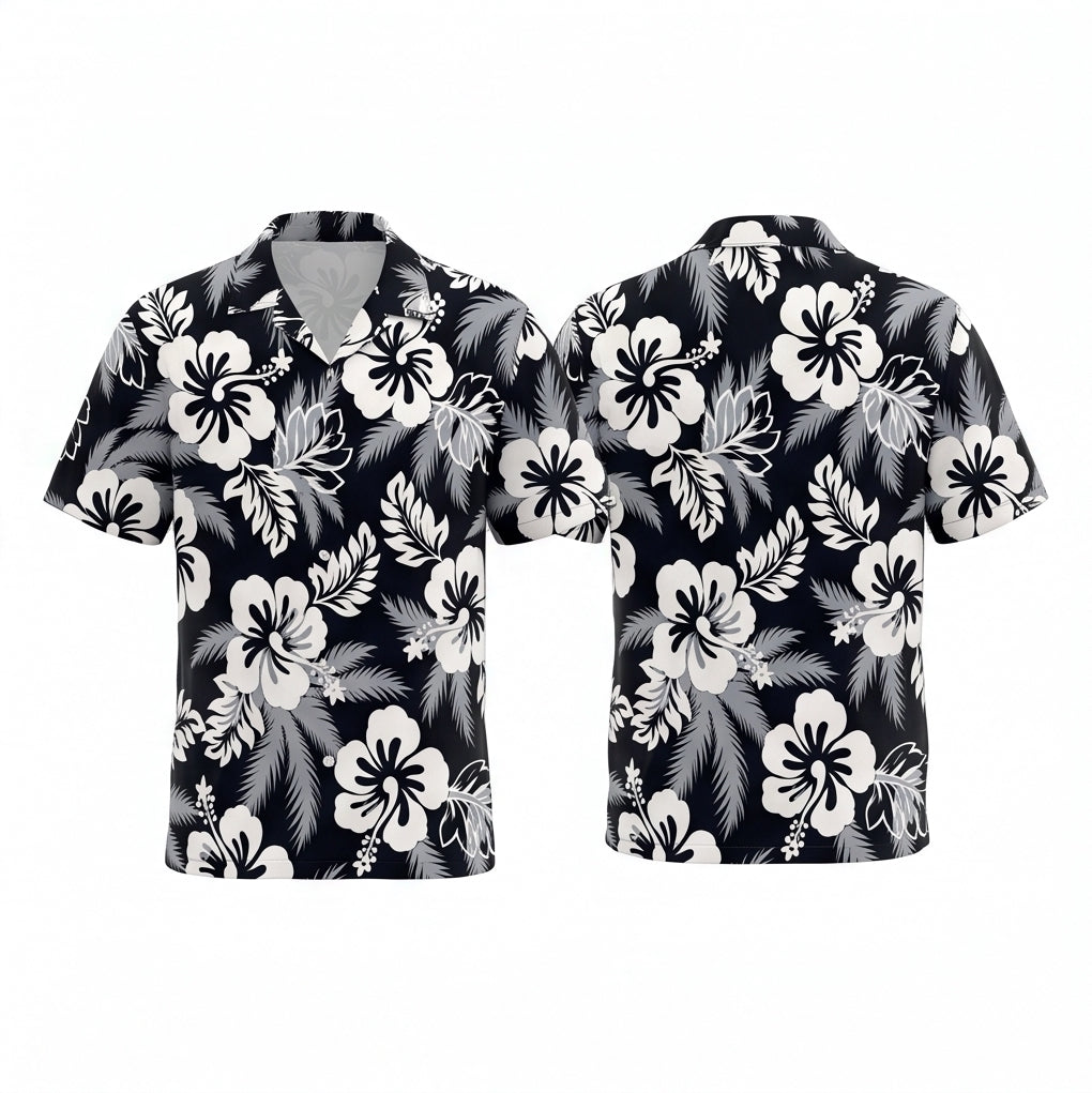 Personalized Face Midnight Vintage Paradise Custom Hawaiian Shirt