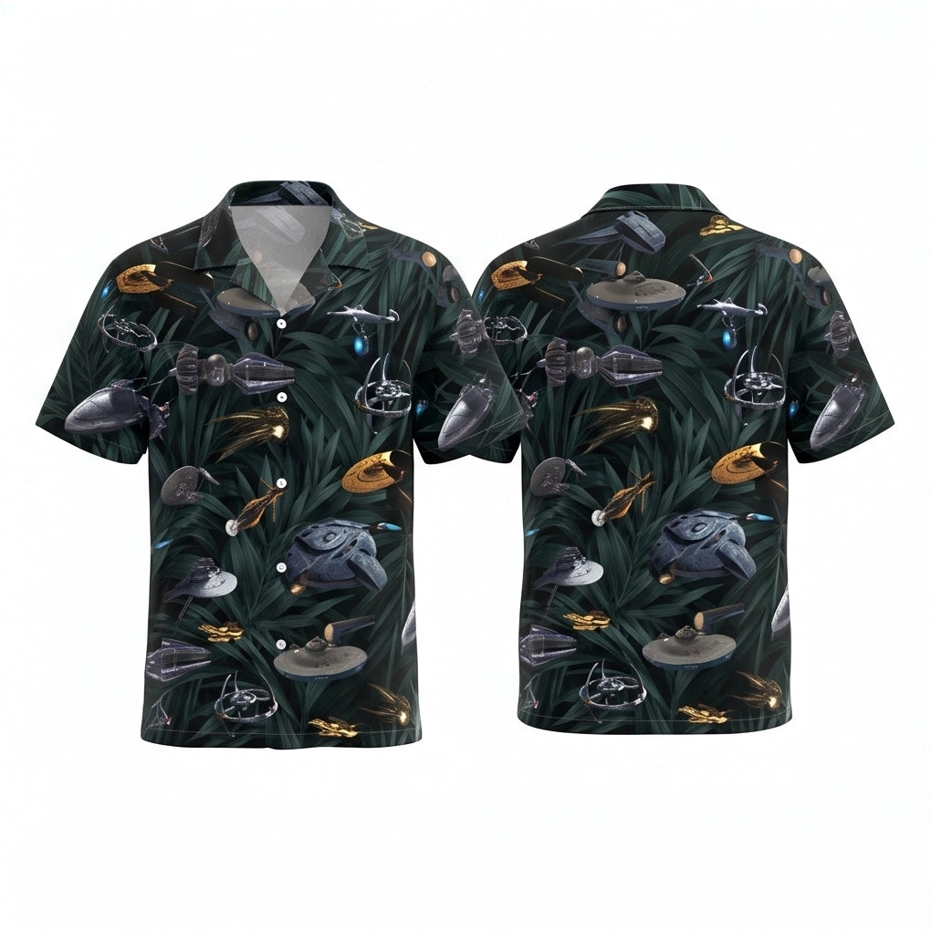 Star Trek Space Ships Hawaiian Shirt