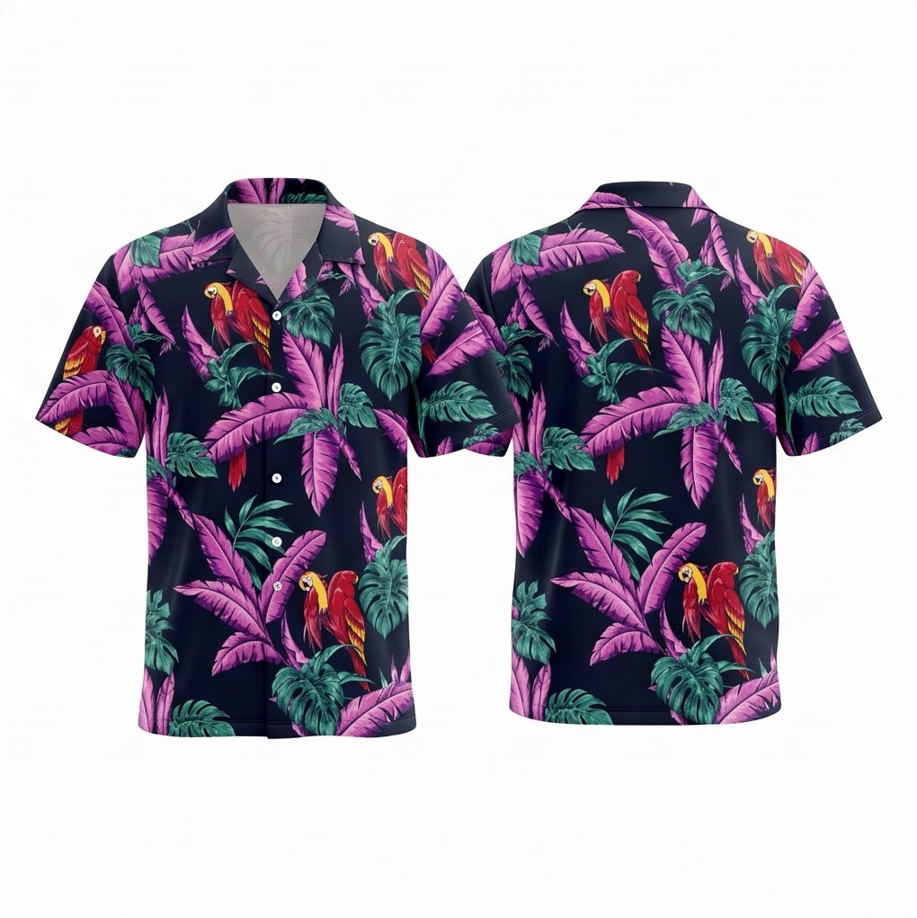Thomas Magnum PI Black Hawaiian Shirt