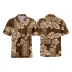 Fiji Tapa Brown Hawaiian Shirt
