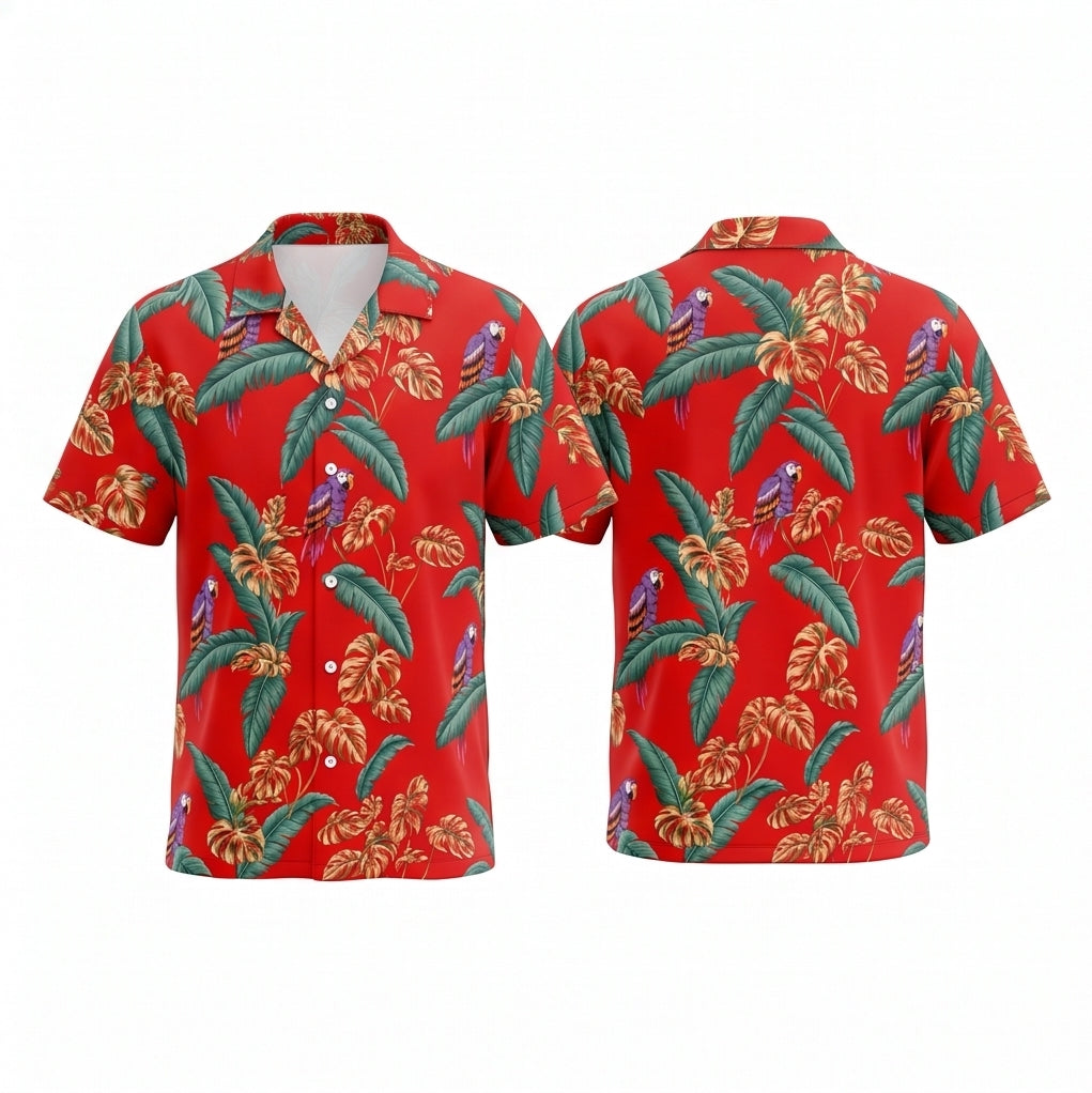 Thomas Magnum PI Red Hawaiian Shirt