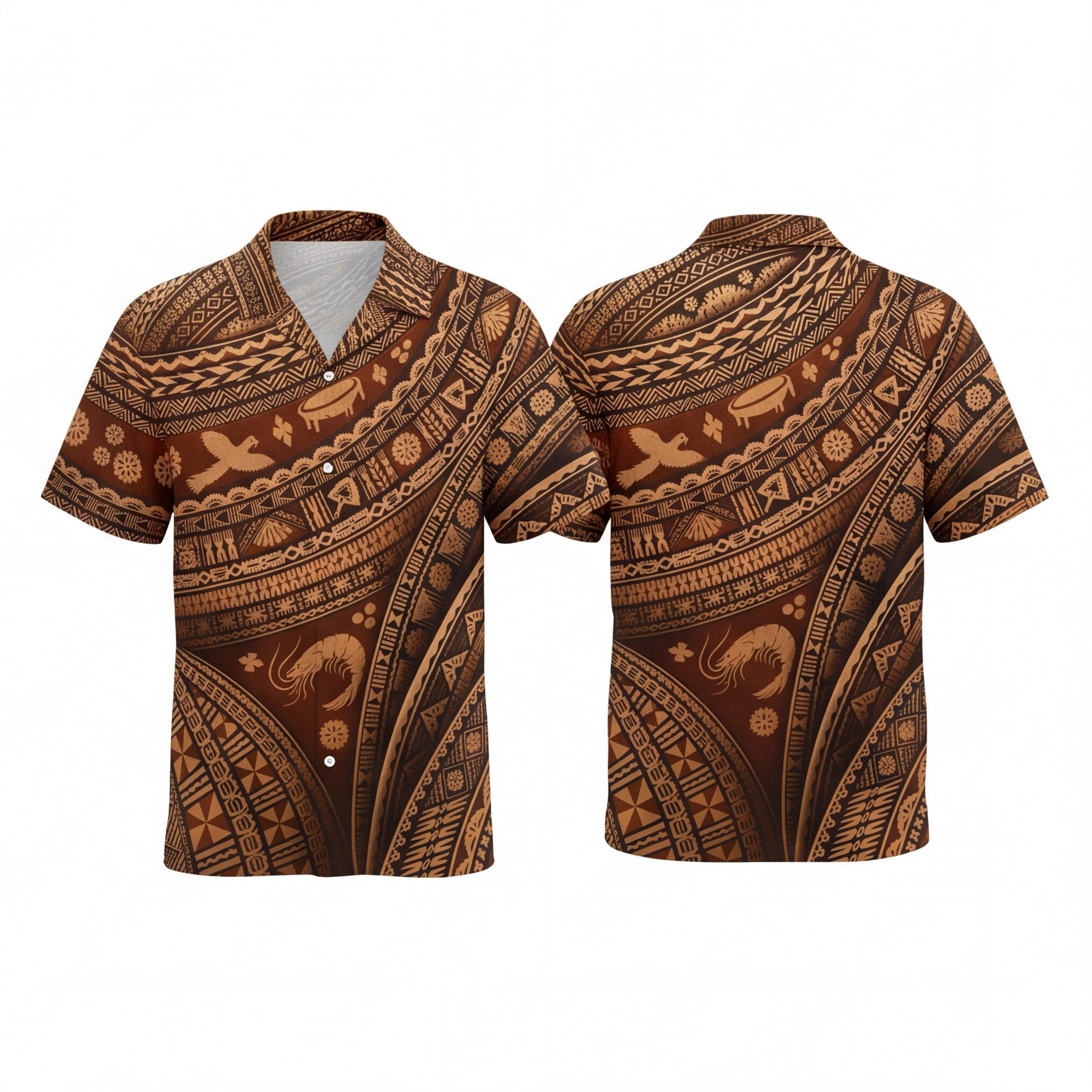 Traditional Fiji Tapa Hawaiian Shirt