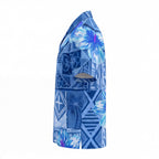 Blue Hibiscus with Tribal Tropicals Hawaiian Shirt